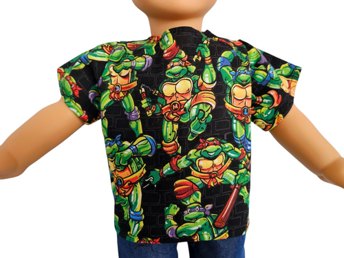 18 inch boy doll Outfit - Ninja Turtle and Jeans