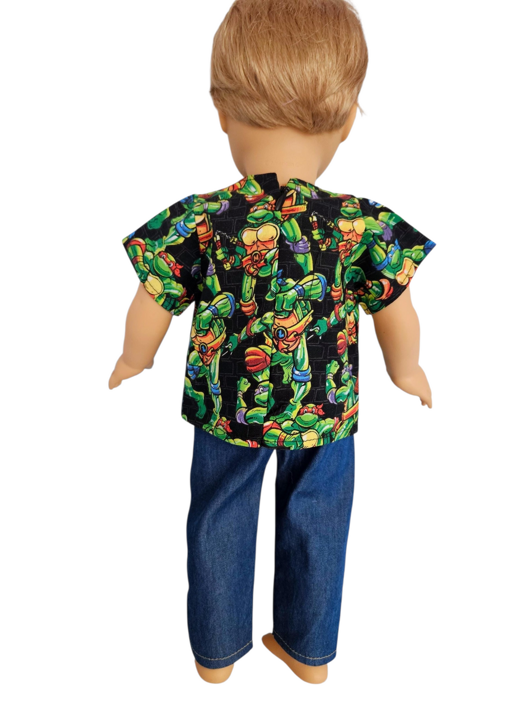 Ninja Turtle Shirt & Jeans/handmade/18 inch boy doll