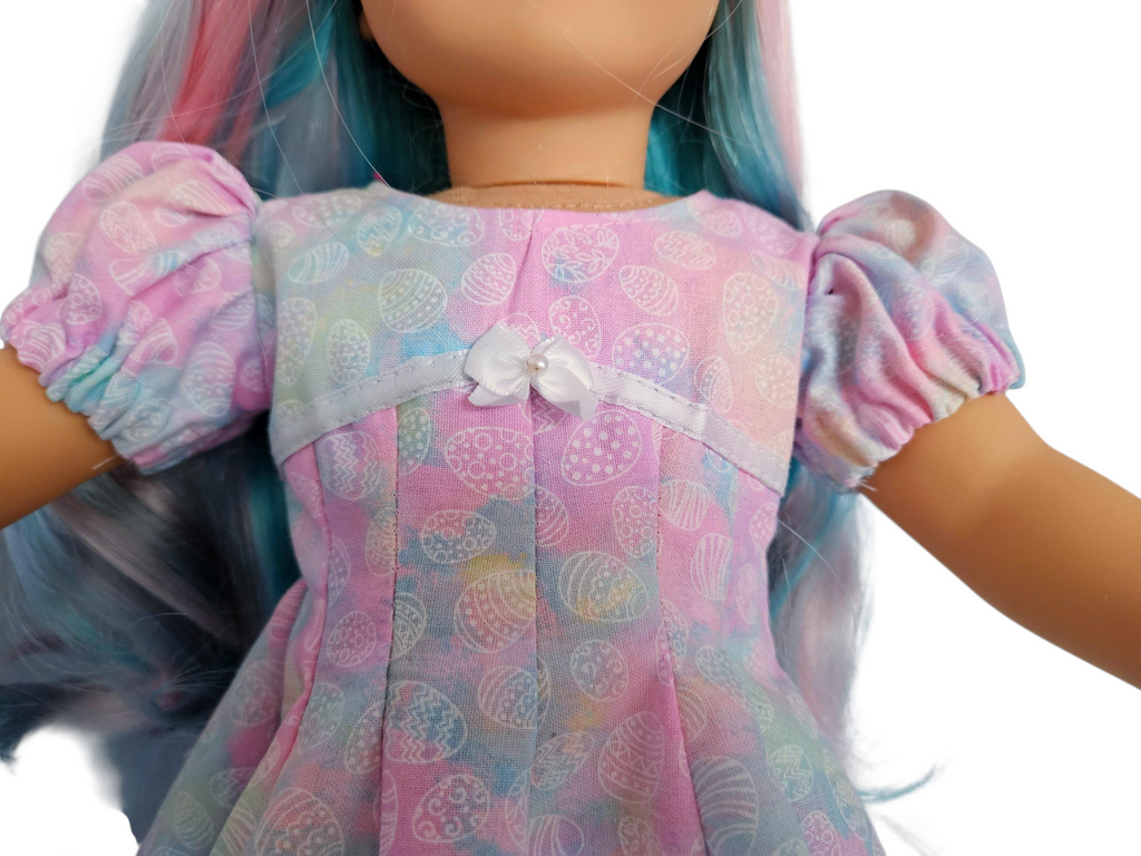 Pastel Easter Eggs Dress/handmade/American girl/18 inch doll - #114