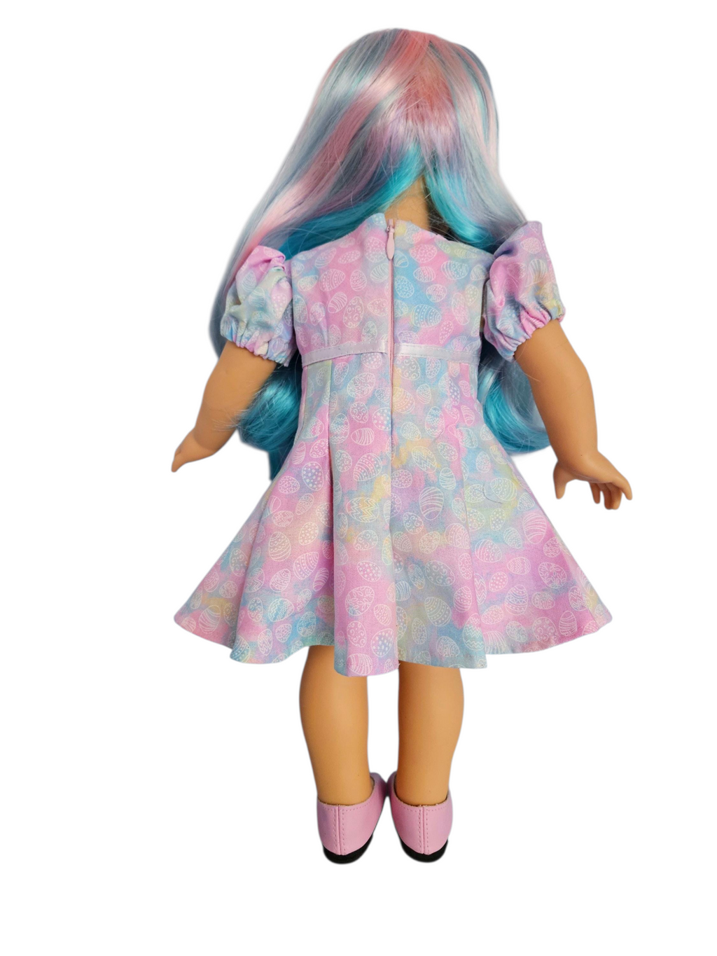Pastel Easter Eggs Dress/handmade/American girl/18 inch doll - #114