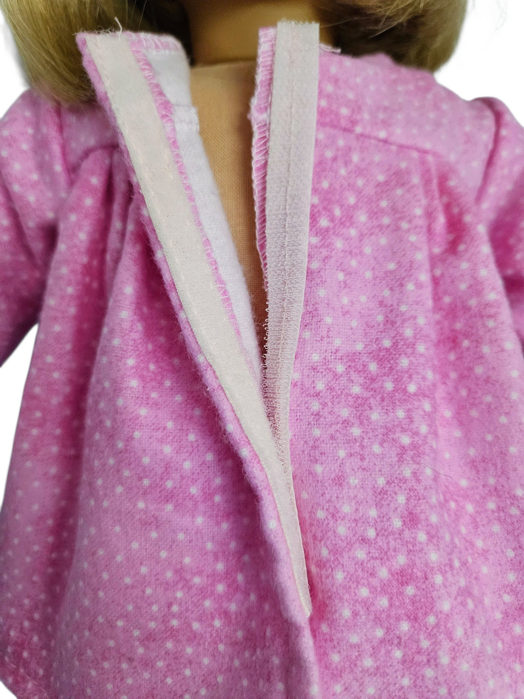 Pink Flannel Pajamas - Handmade/18 inch doll/AG doll
