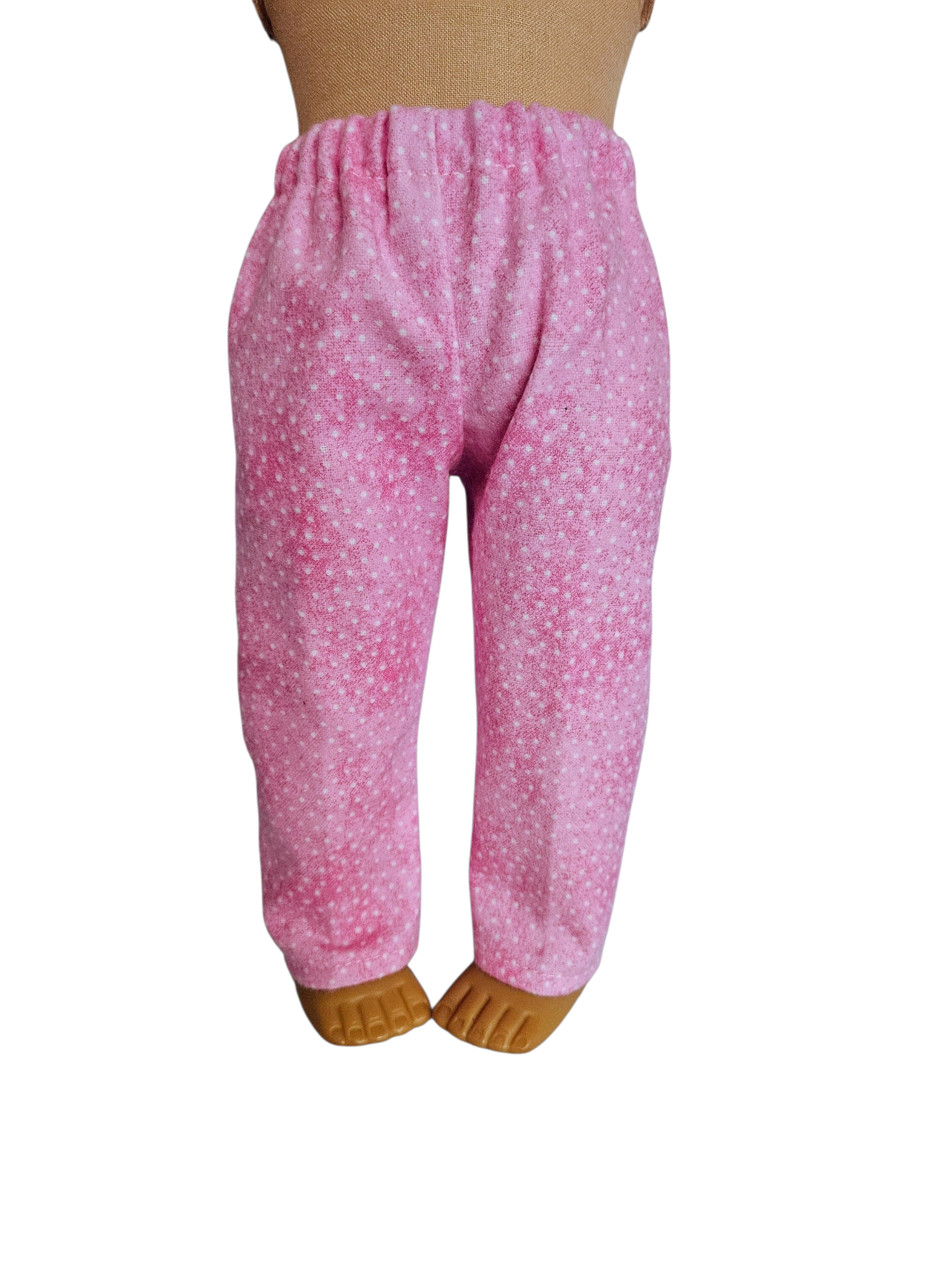 Pink Flannel Pajamas - Handmade/18 inch doll/AG doll