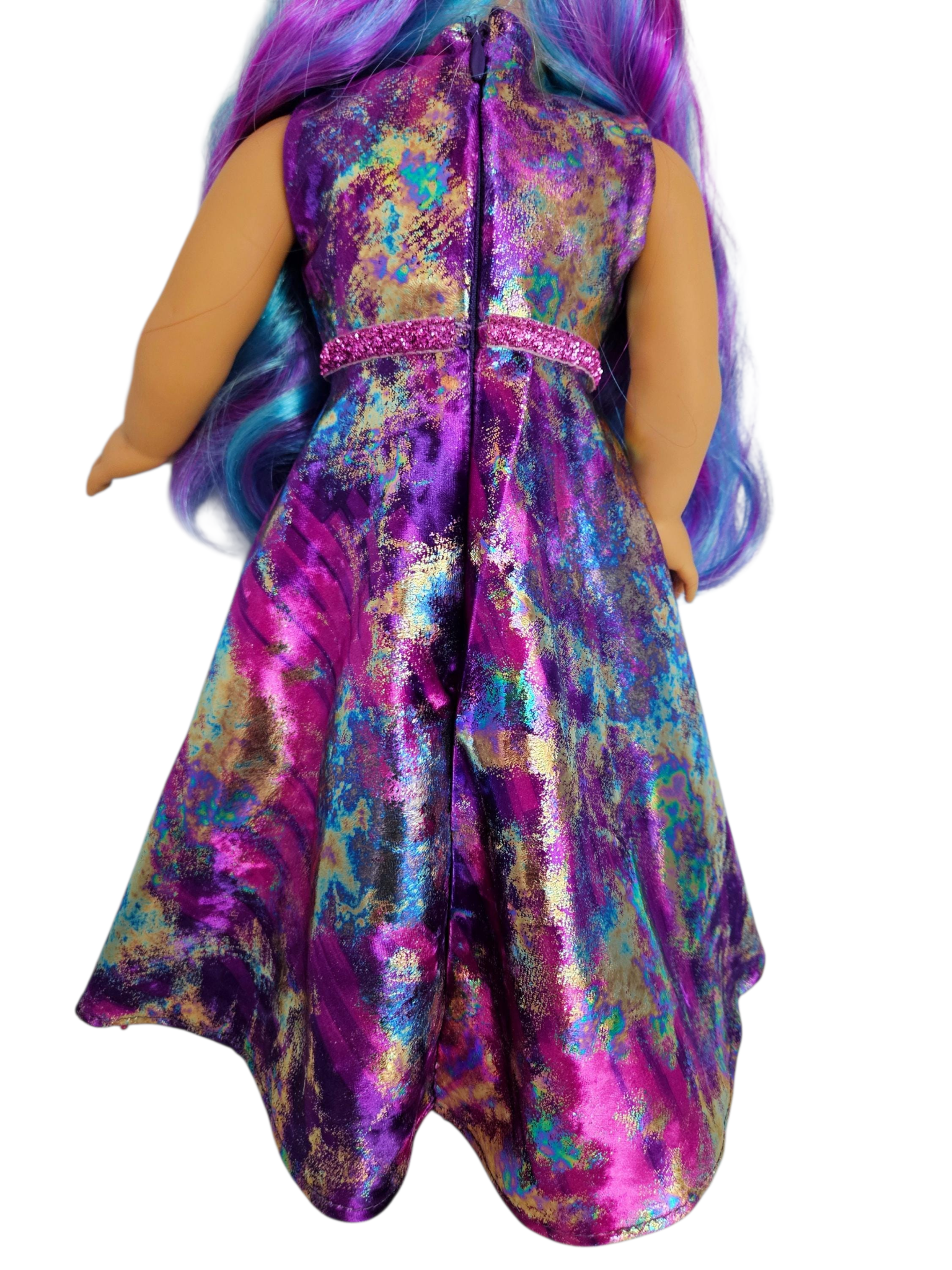 Purple Metallic Velvet Gown/handmade/AG doll/18 inch doll - #703