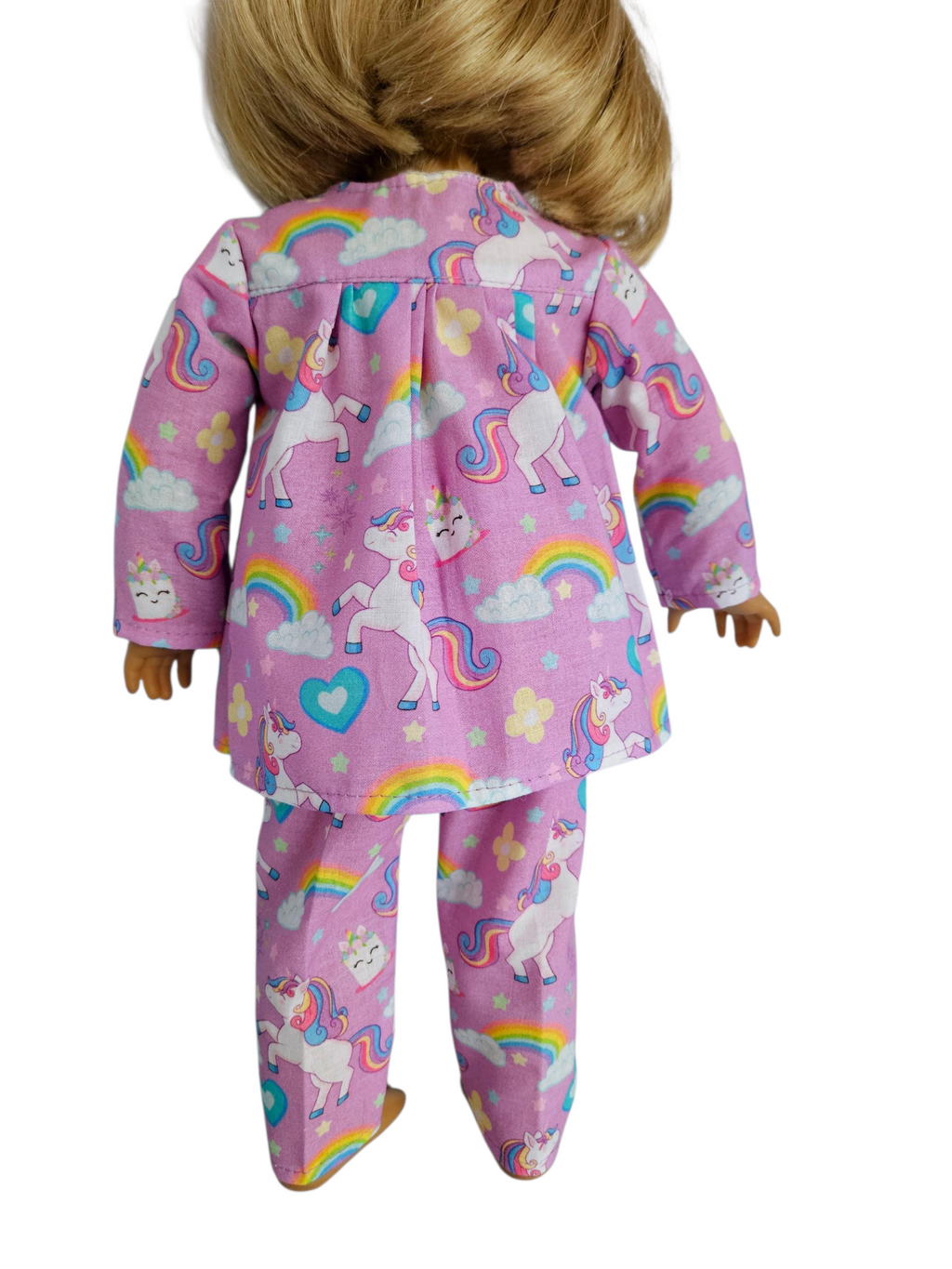 Purple Unicorn Pajamas/handmade/AG doll/18 inch doll