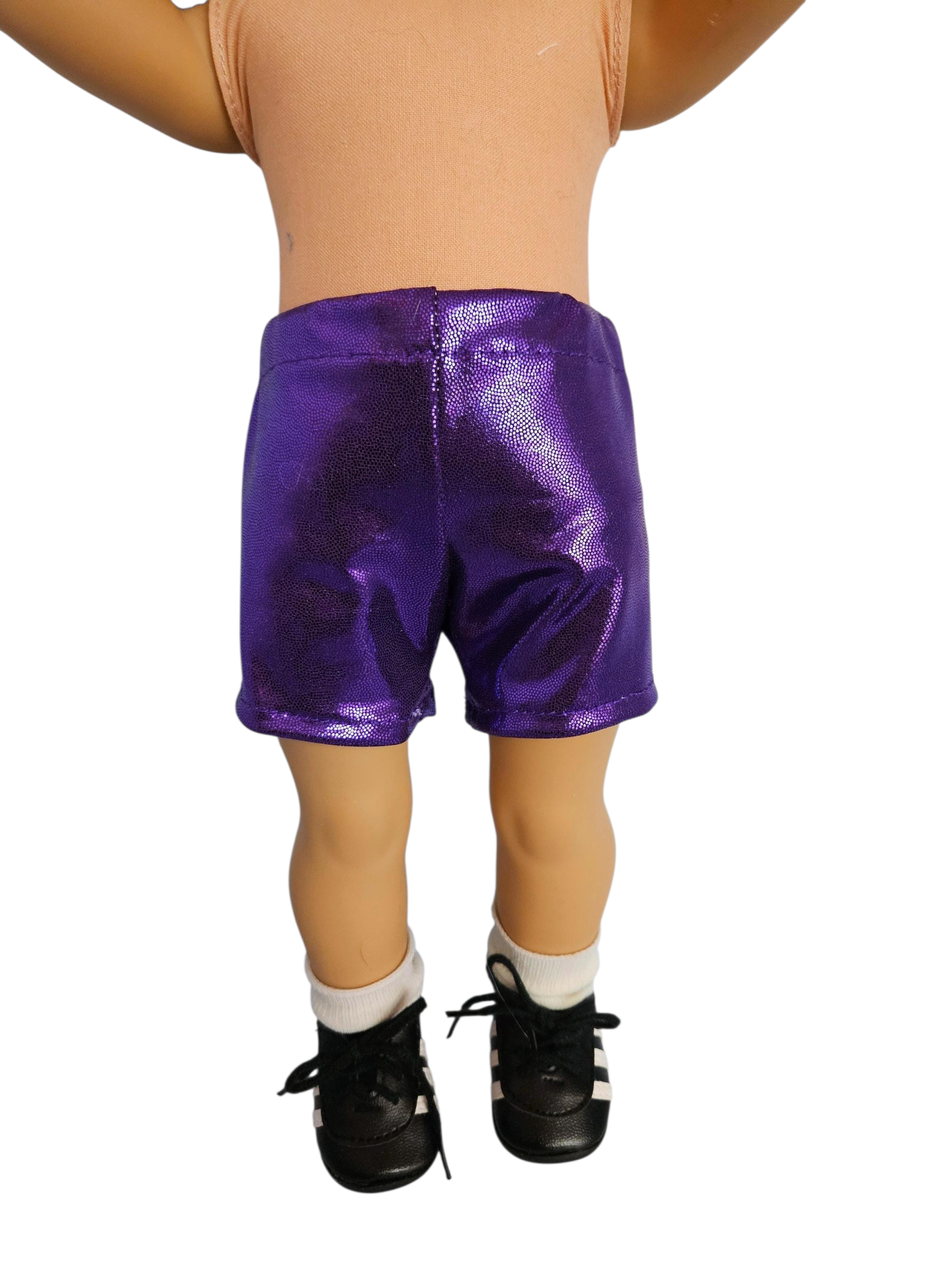 Purple White Soccer Top & Shorts/handmade/AG doll/18 inch doll