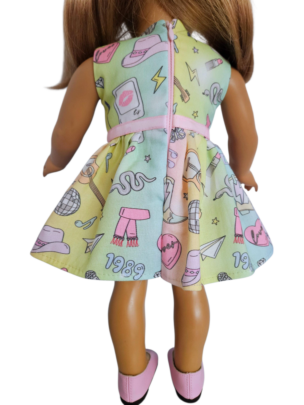 Rainbow T. Swift Dress/handmade/AG doll/18 inch doll