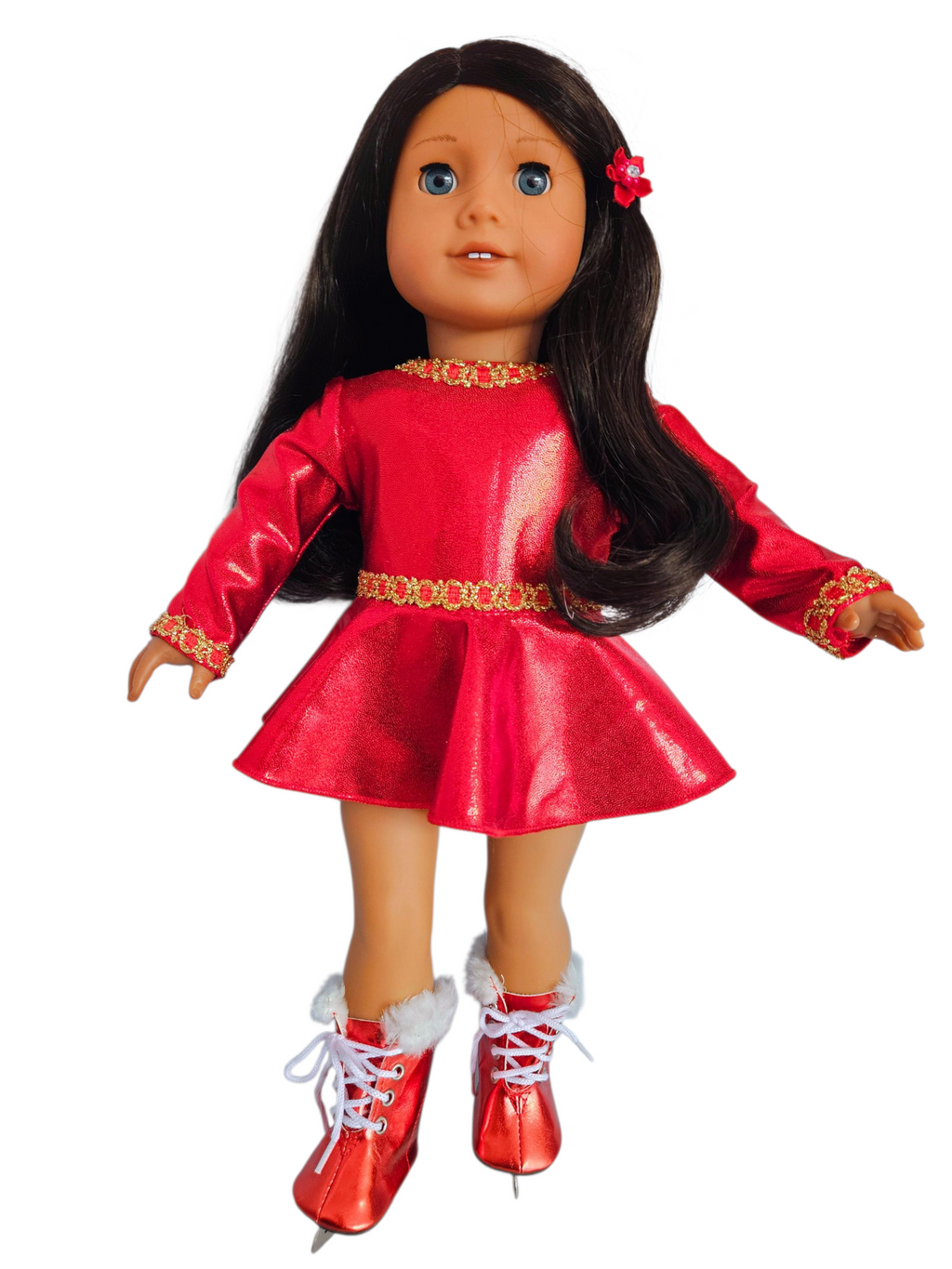 18 inch doll Red Skating Outfit