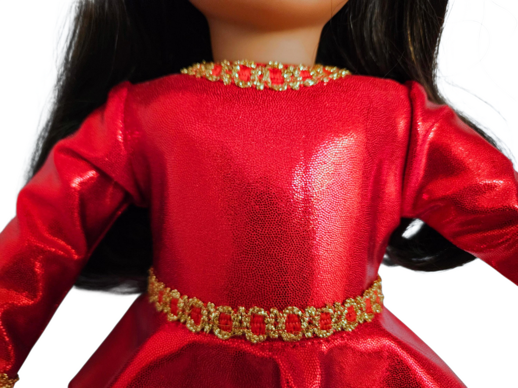 18 inch doll Red Skating Outfit