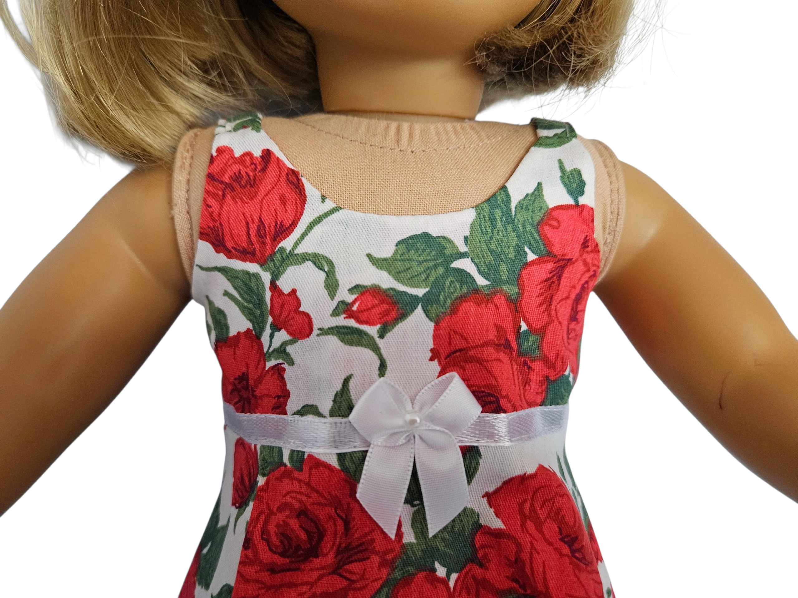 18 inch doll Red Floral Capri Outfit