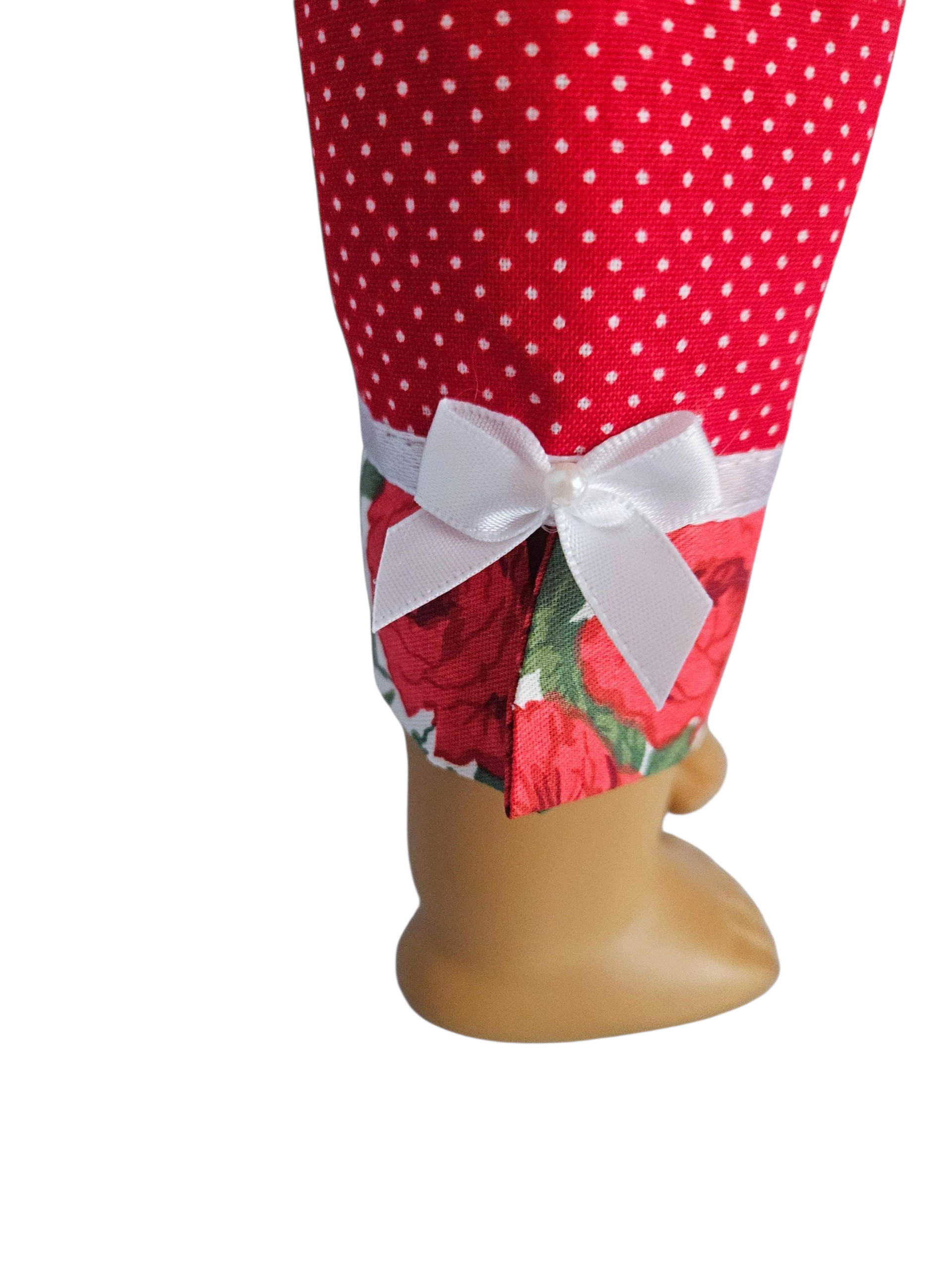 18 inch doll Red Floral Capri Outfit
