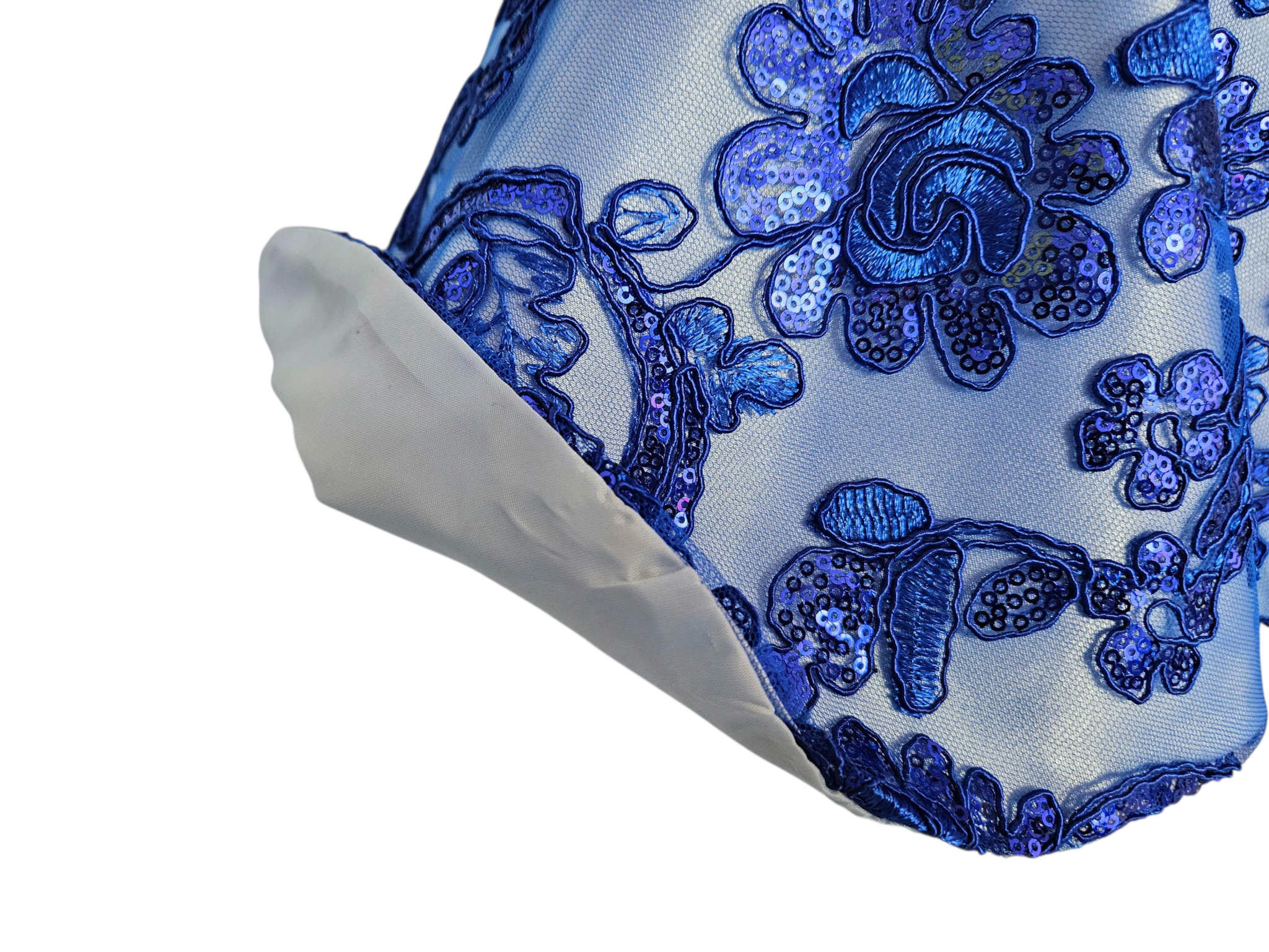 Royal Blue Embroidered Sequin Gown/handmade/AG doll/18 inch doll - #515