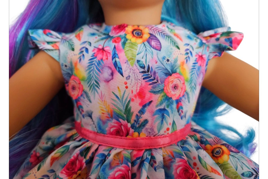 18 inch doll - Gown Floral
