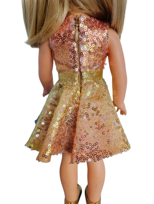 Wellie Wisher Rainbow Sequin Dress