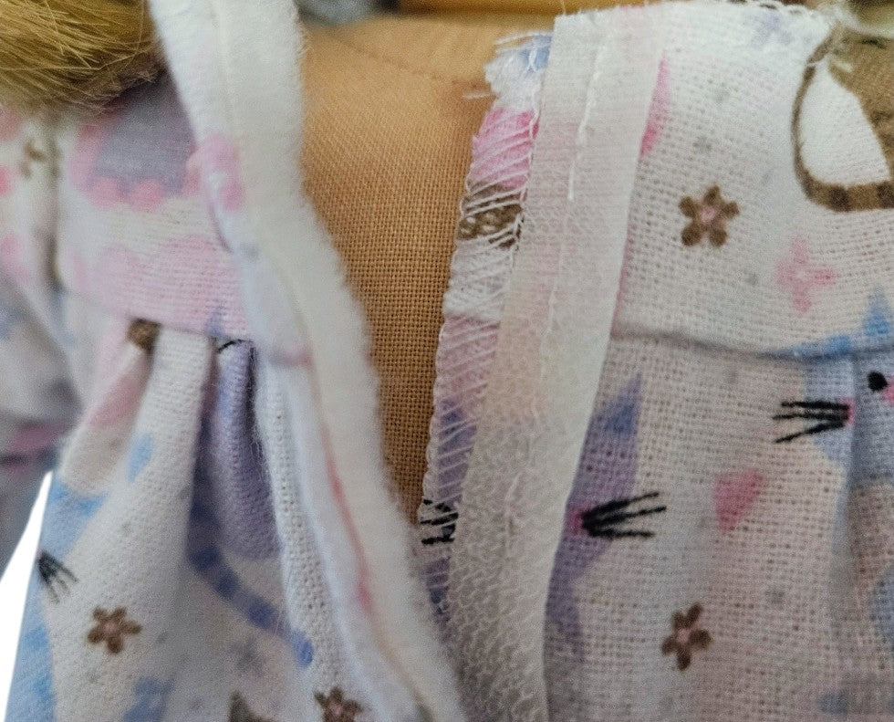 18 inch doll Flannel Pajamas Kitty Print