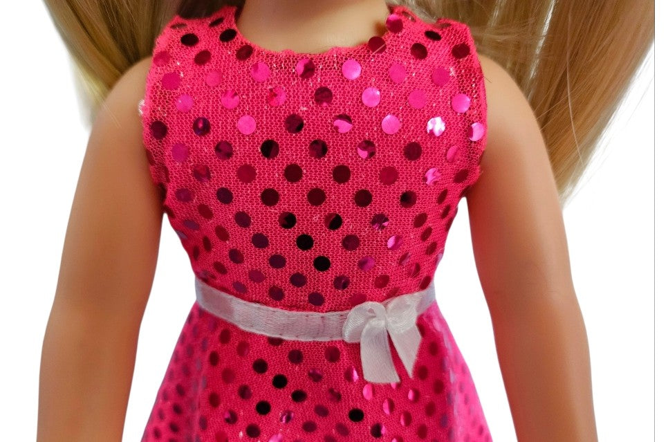 Wellie Wisher Neon Pink Sequin Gown #53
