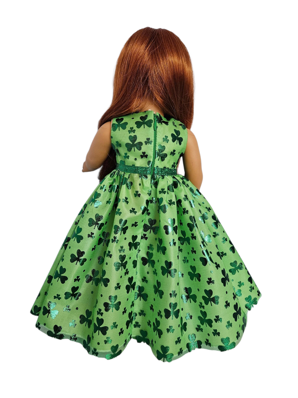 St Patricks Day Gown - handmade/18 inch doll/AG doll