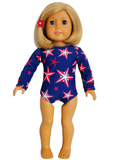 Stars Gymnastic Leotard/handmade/AG doll/18 inch doll