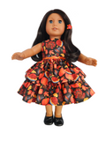 Thanksgiving Ruffled Dress/handmade/18 inch doll/AG doll