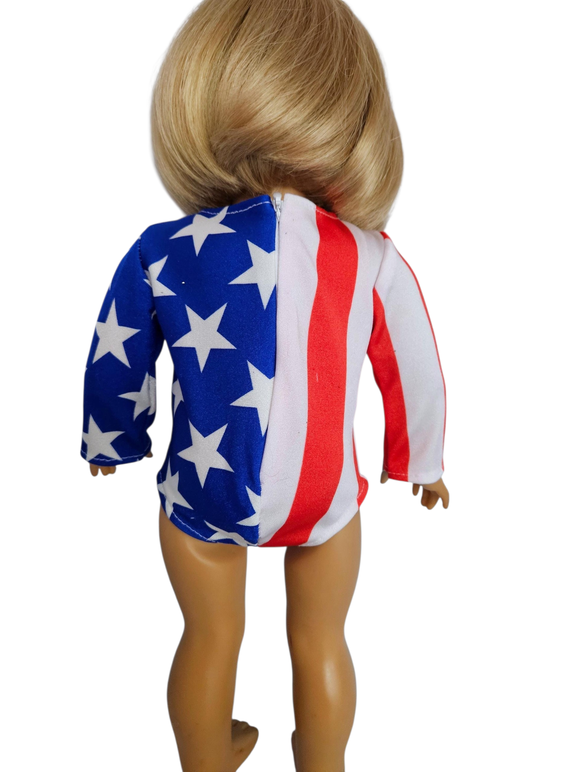 USA Spandex Gymnastic Leotard/handmade/AG doll/18 inch doll