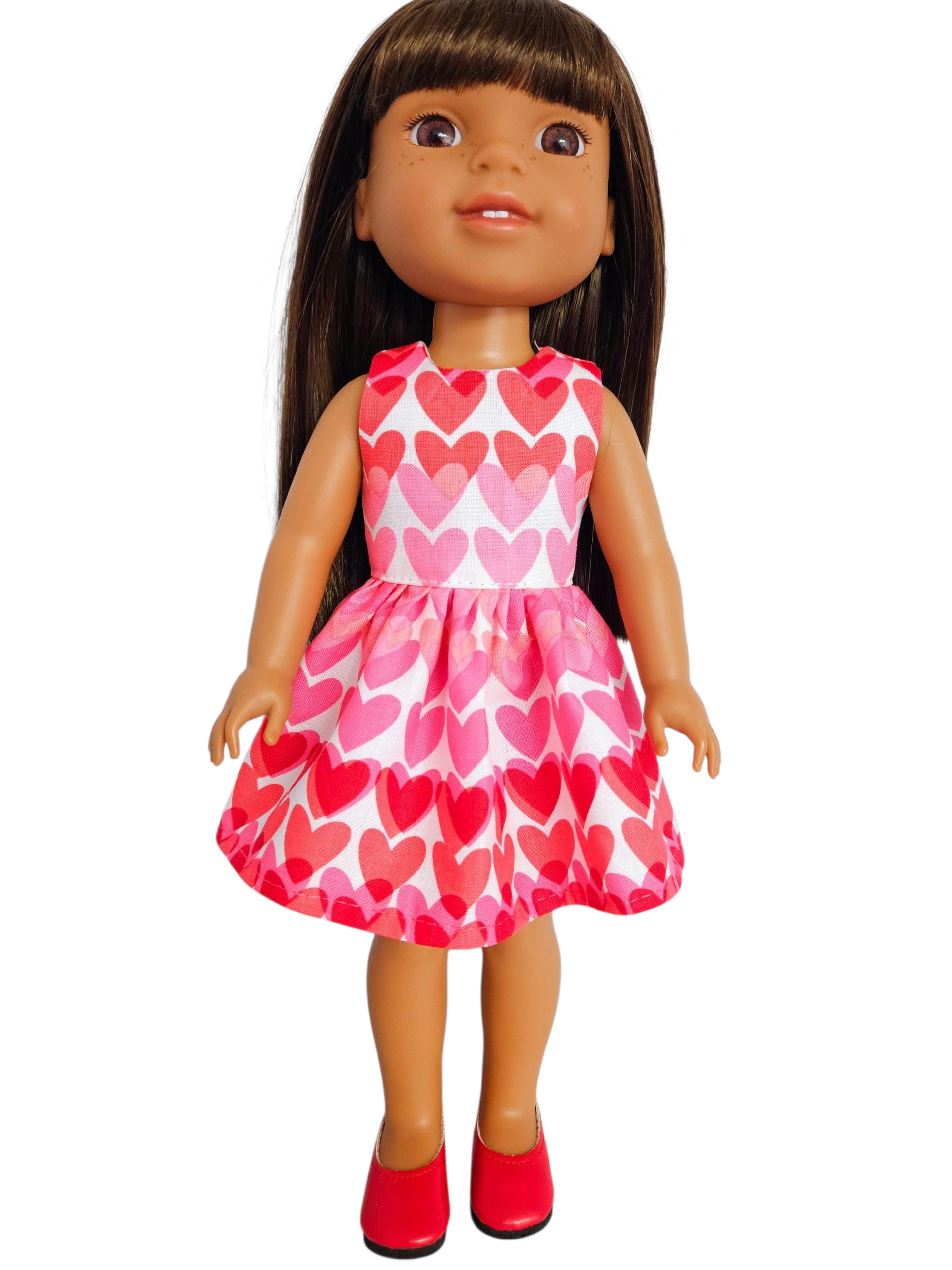 Valentine Cotton Dress/handmade/Wellie Wisher