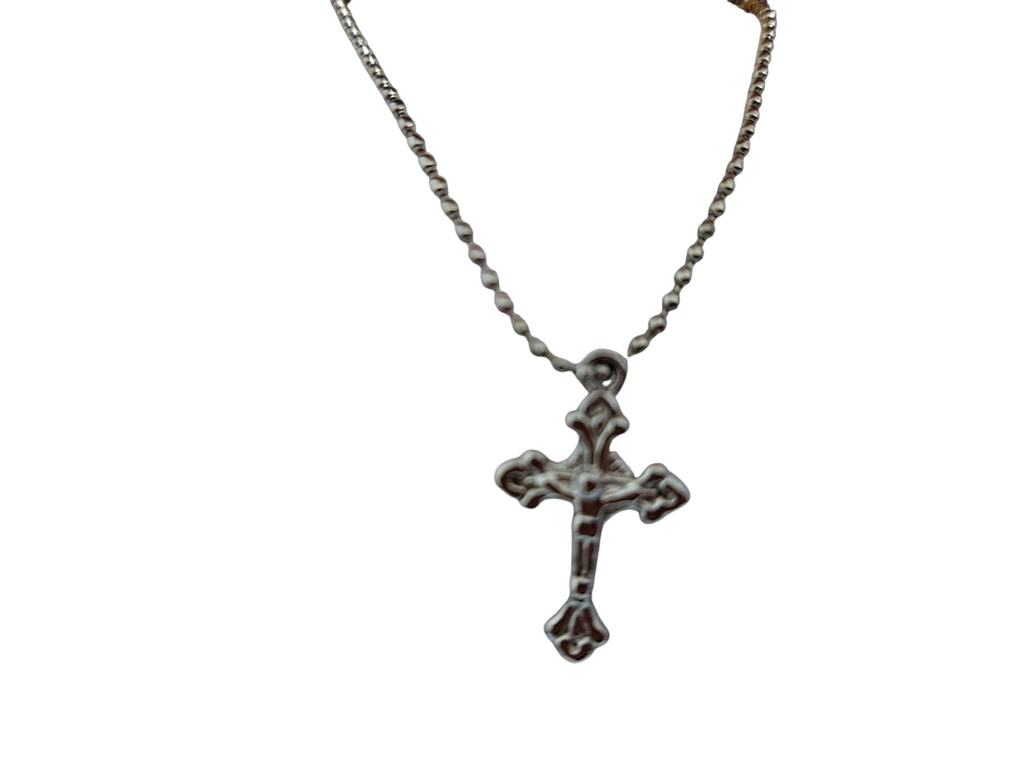 White First Communion Dress and Necklace/handmade/AG doll/18 inch doll