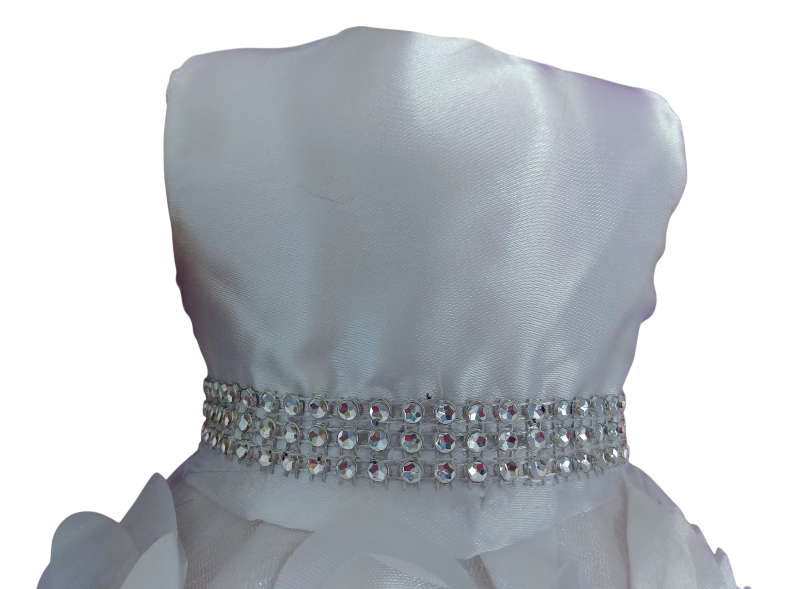 White Ribbon Rose Gown/handmade/AG doll/18 inch doll - #262