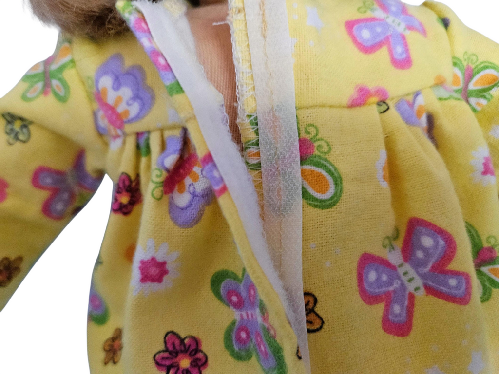Yellow Flannel Pajamas/handmade/AG doll/18 inch doll