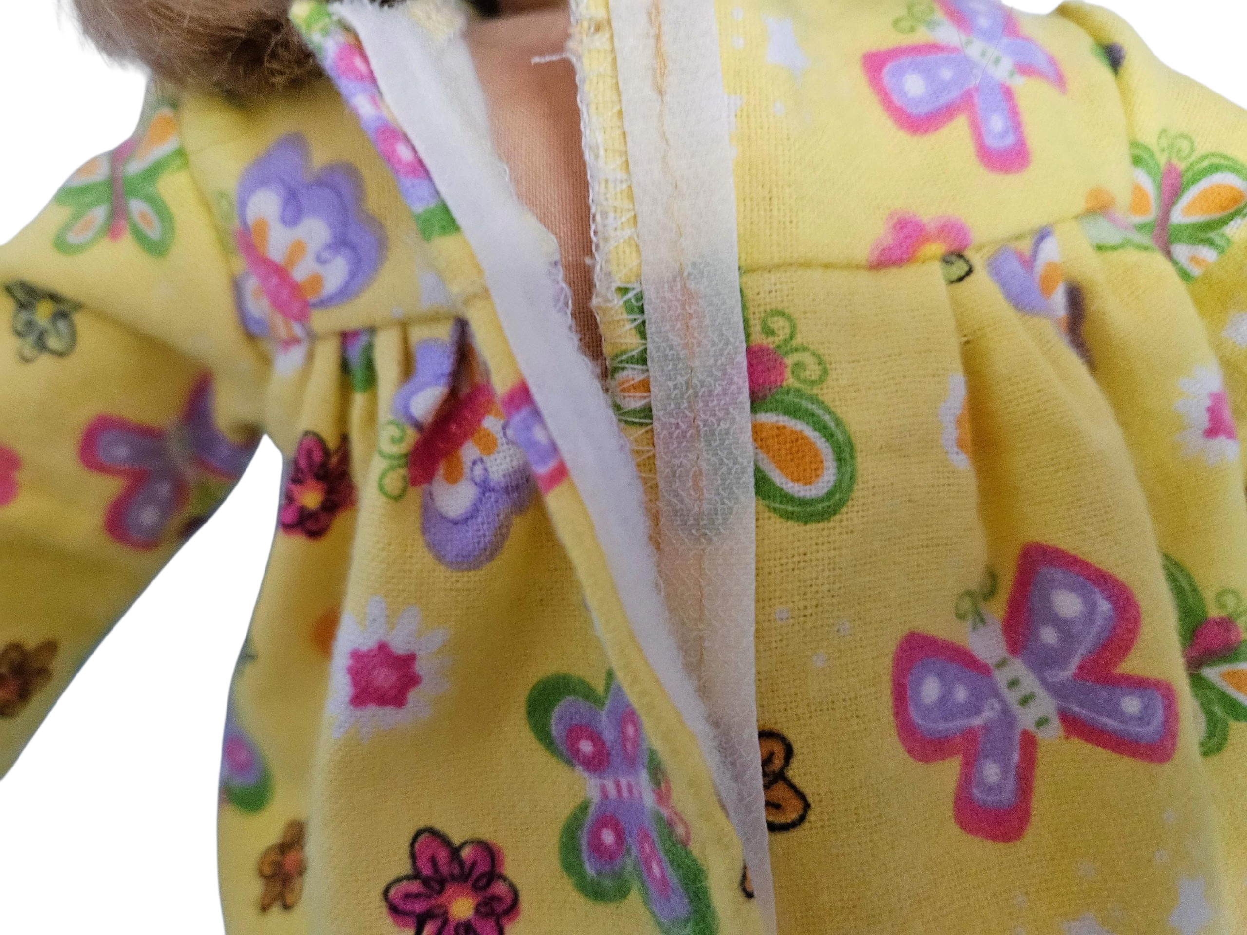 Yellow Flannel Pajamas/handmade/AG doll/18 inch doll