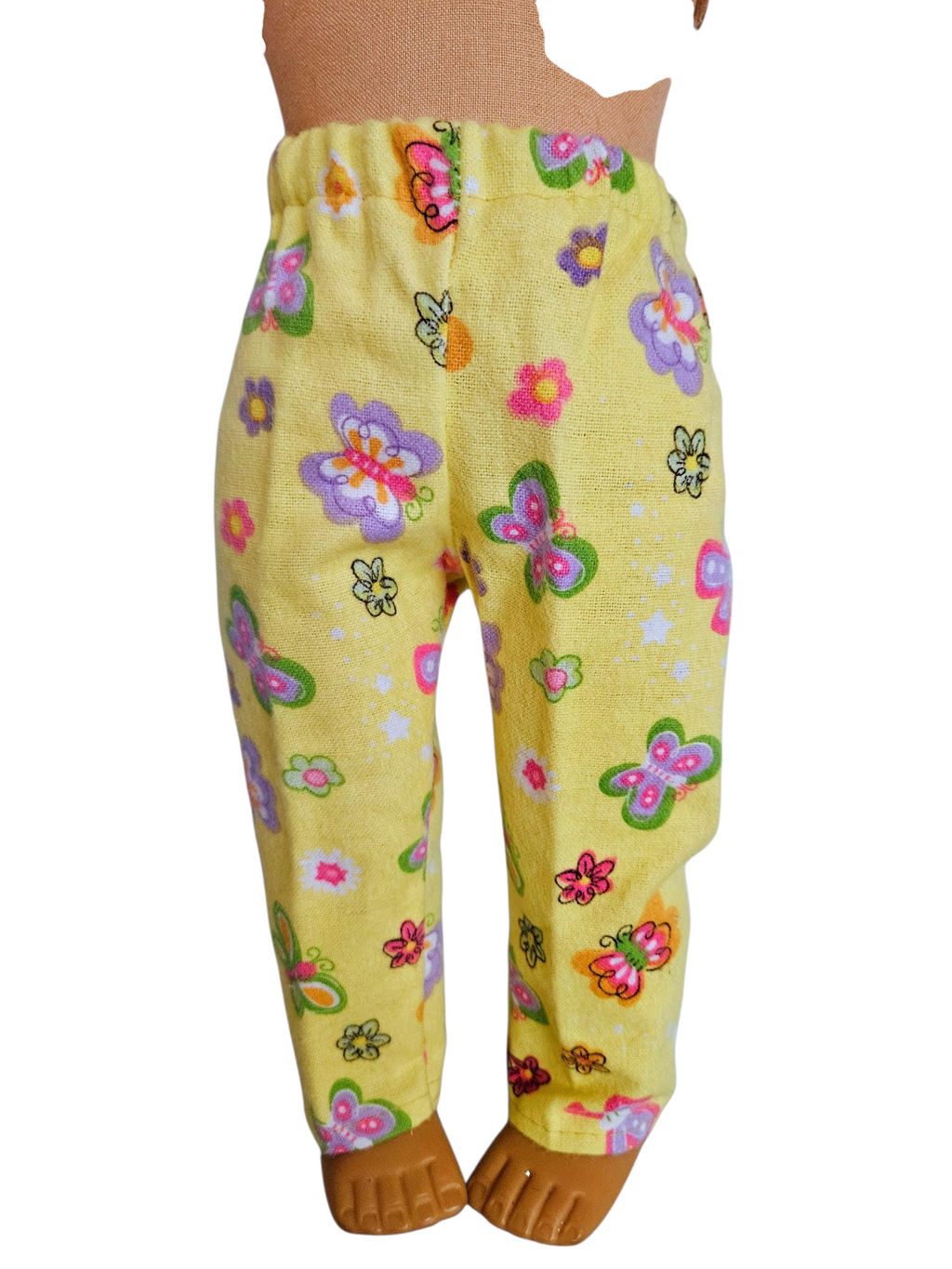 Yellow Flannel Pajamas/handmade/AG doll/18 inch doll