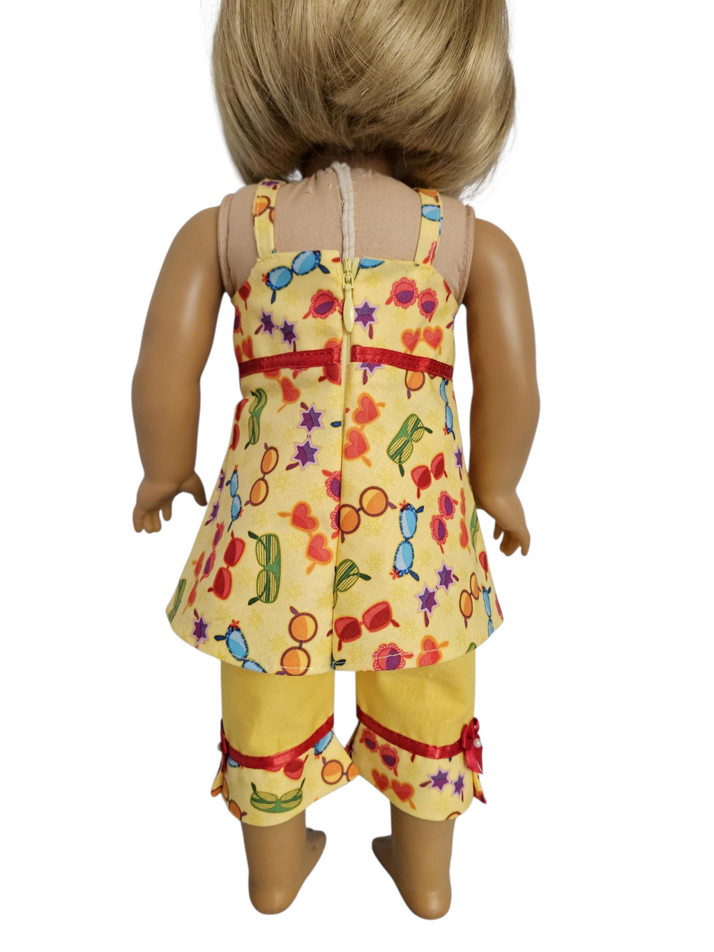 18 inch doll Yellow Sunglasses Capri Outfit