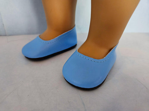 18 inch doll - Blue Slip On Shoes to fit American girl doll