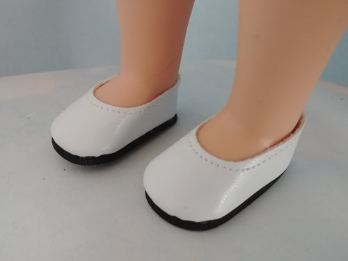 14.5 inch doll - White Slip On Shoes