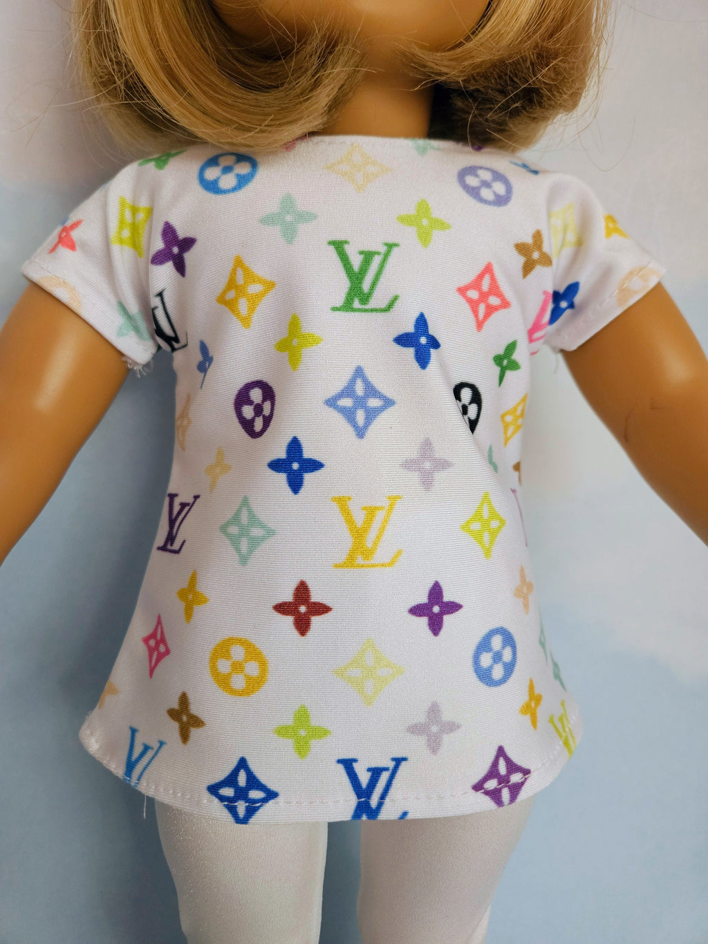 18 inch doll clothes handmade to fit AG doll - White Spandex Top and Leggings