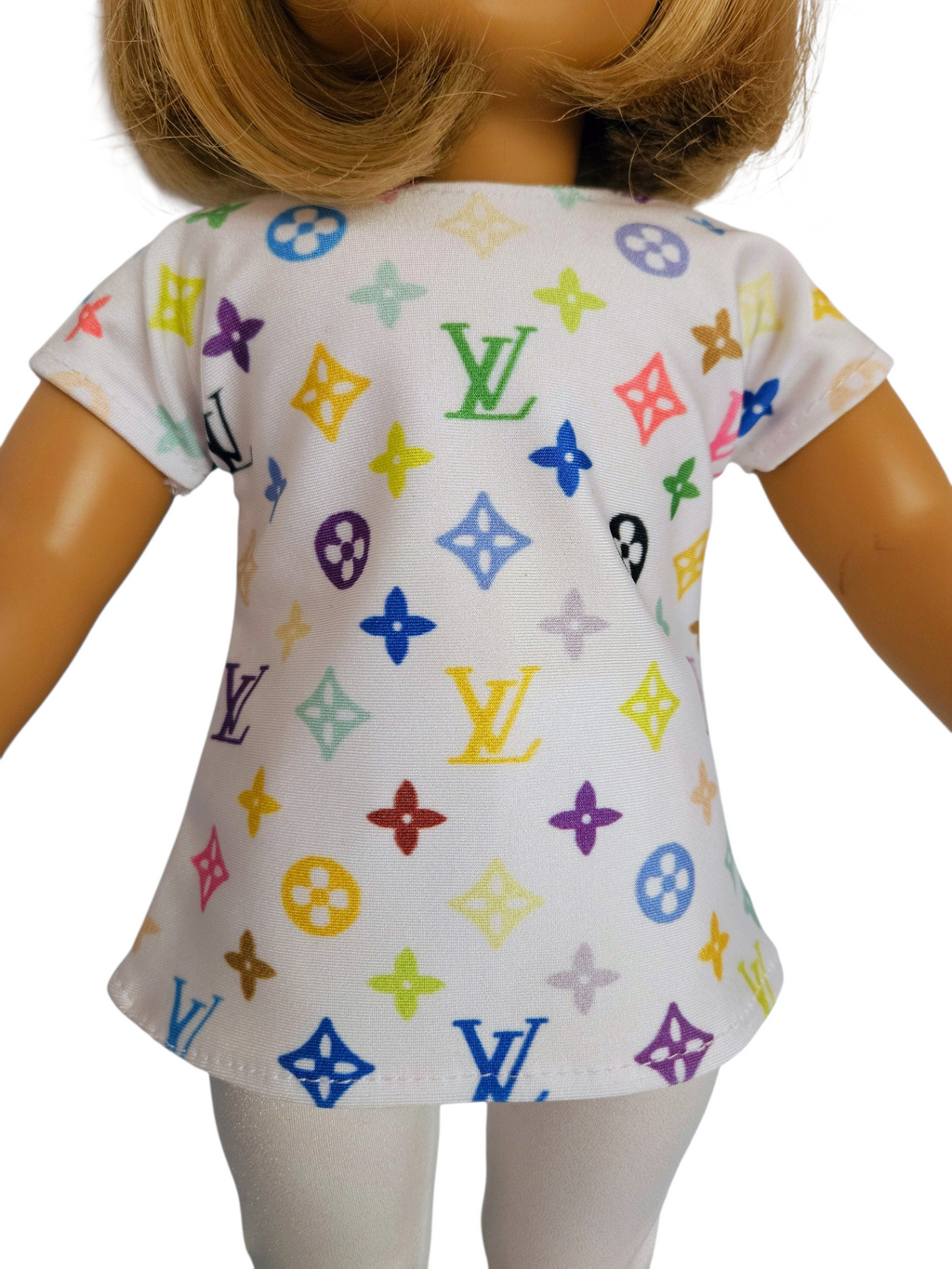 18 inch doll White Leggings and Top