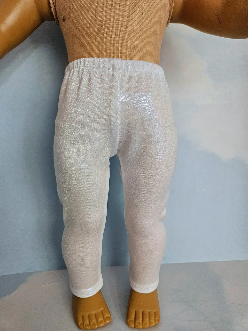 18 inch doll clothes handmade to fit AG doll - White Spandex Top and Leggings
