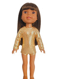 Wellie Wisher Gold Holographic Leotard