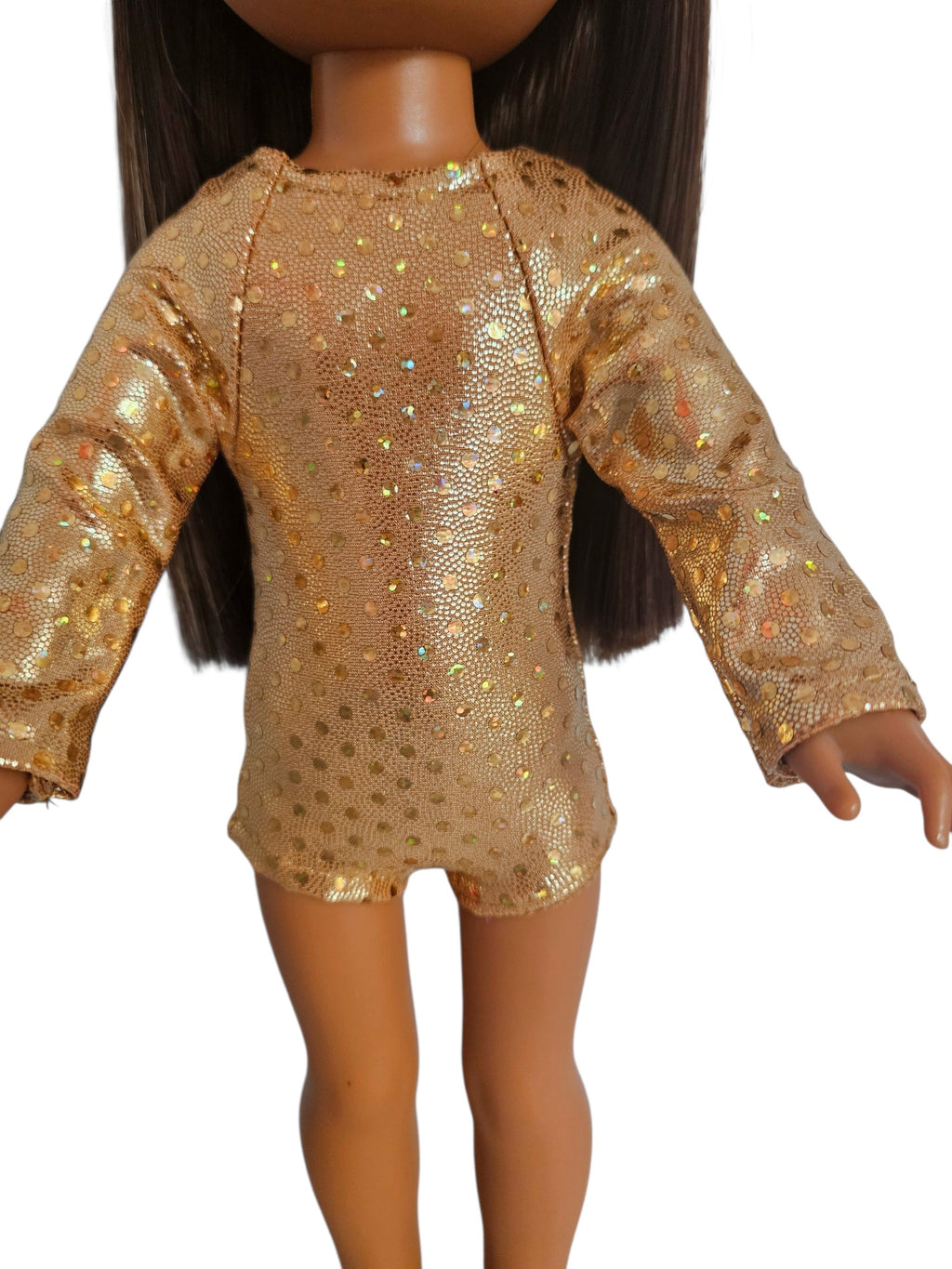 Wellie Wisher Gold Holographic Leotard